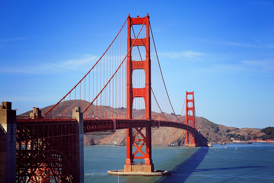 one of the five best things you should do in san francisco is to visit the golden gate bridge as shown in the image